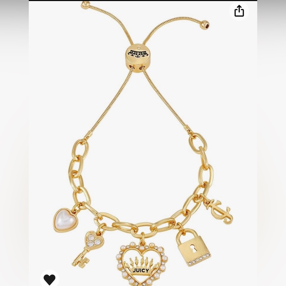Adjustable juicy couture charm bracelet